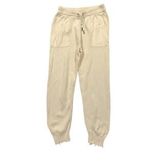 SER.O.YA Women's Cream Knit Joggers Small Comfy Loungewear Pull On Pockets Pants